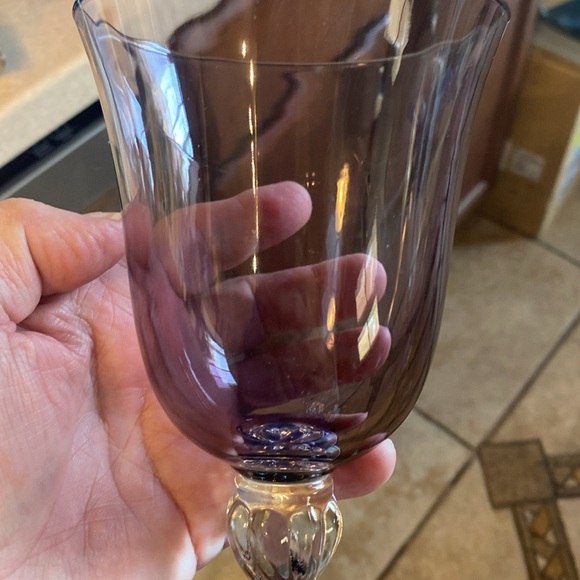 Vintage Cristal D’ Arques amethyst goblets set of 4. Excellent condition. - Picture 3 of 4